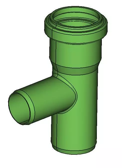 DN 50 GERADE MIT UEBERLAUFSTUTZEN DN40 DRUCKBAR 3D-DRUCKMODELL 3D print model_0