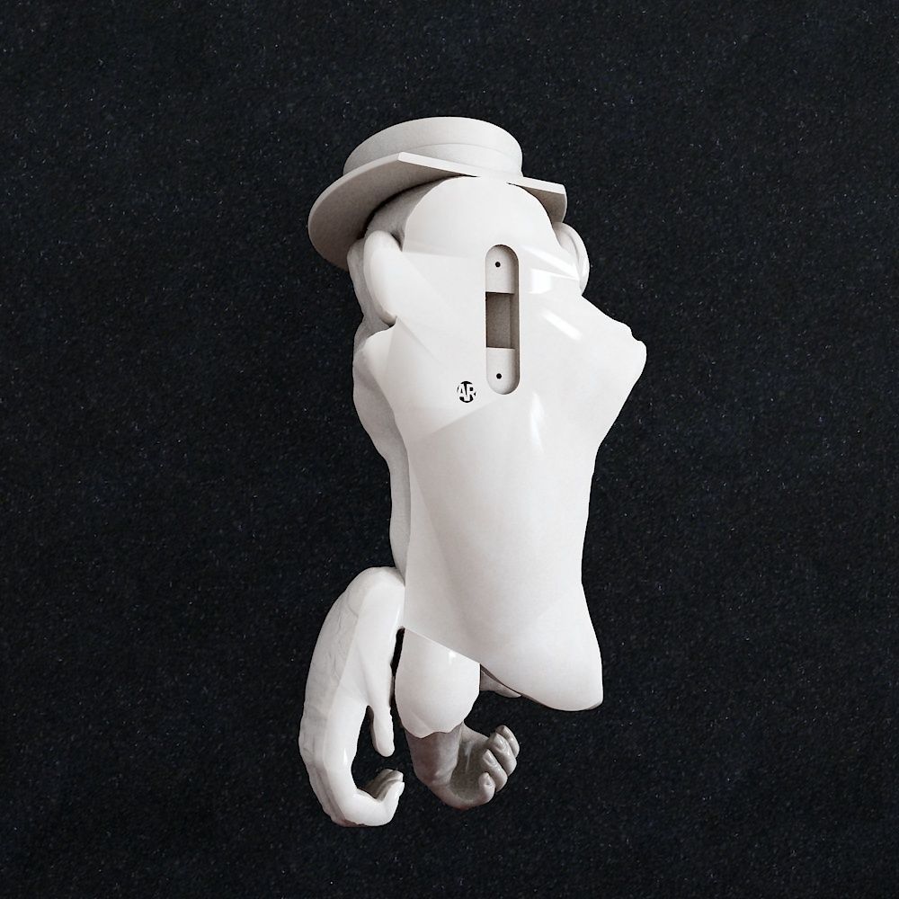 Monkey Lamp Wall Decor 3D print model_4