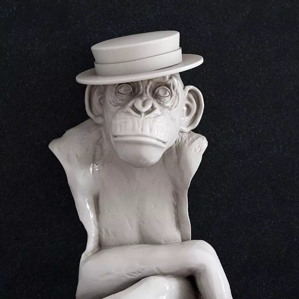 Monkey Lamp Wall Decor 3D print model_0