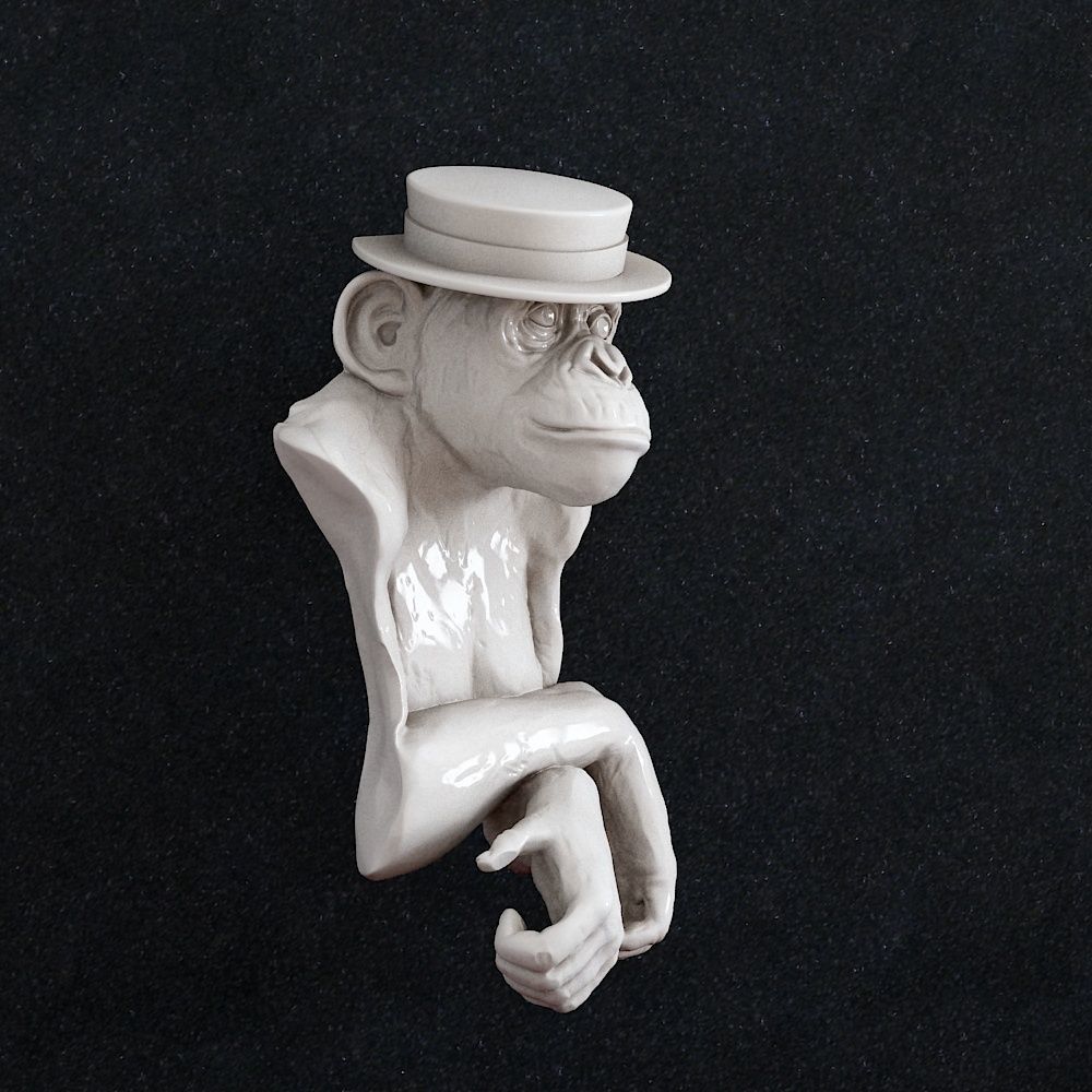 Monkey Lamp Wall Decor 3D print model_3