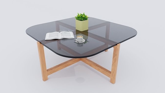 Quarry Coffee Tables collection Low-poly 3D model
