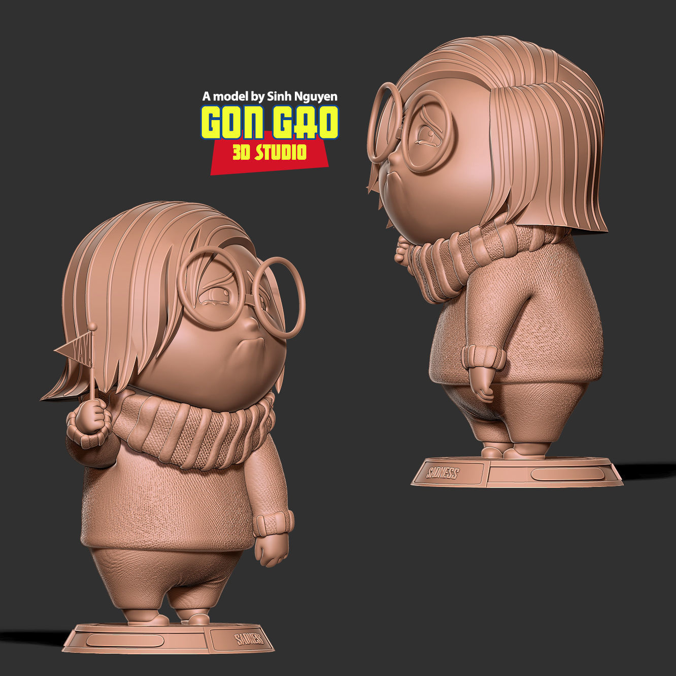 Sadness - Inside Out 2 Fanart 3D print model_4