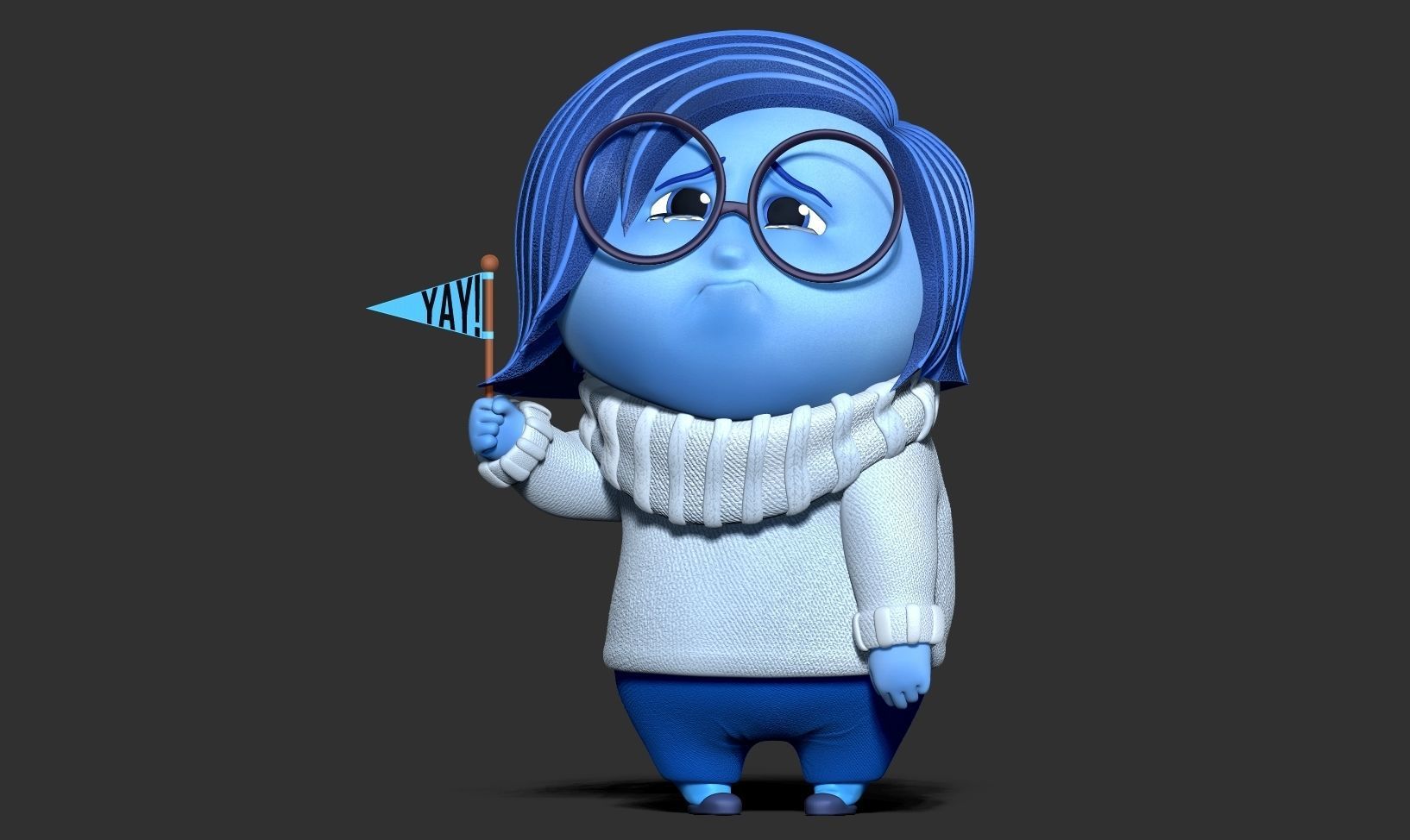 Sadness - Inside Out 2 Fanart 3D print model_9