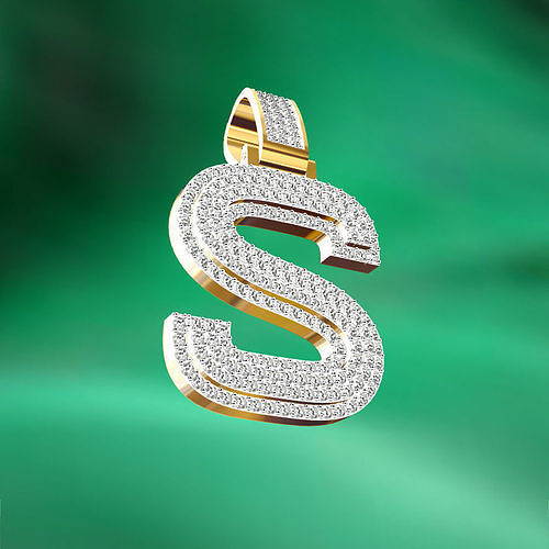 Hip Hop S pendant 3D print model
