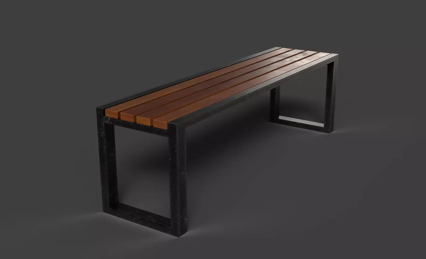 bench Free low-poly 3D model