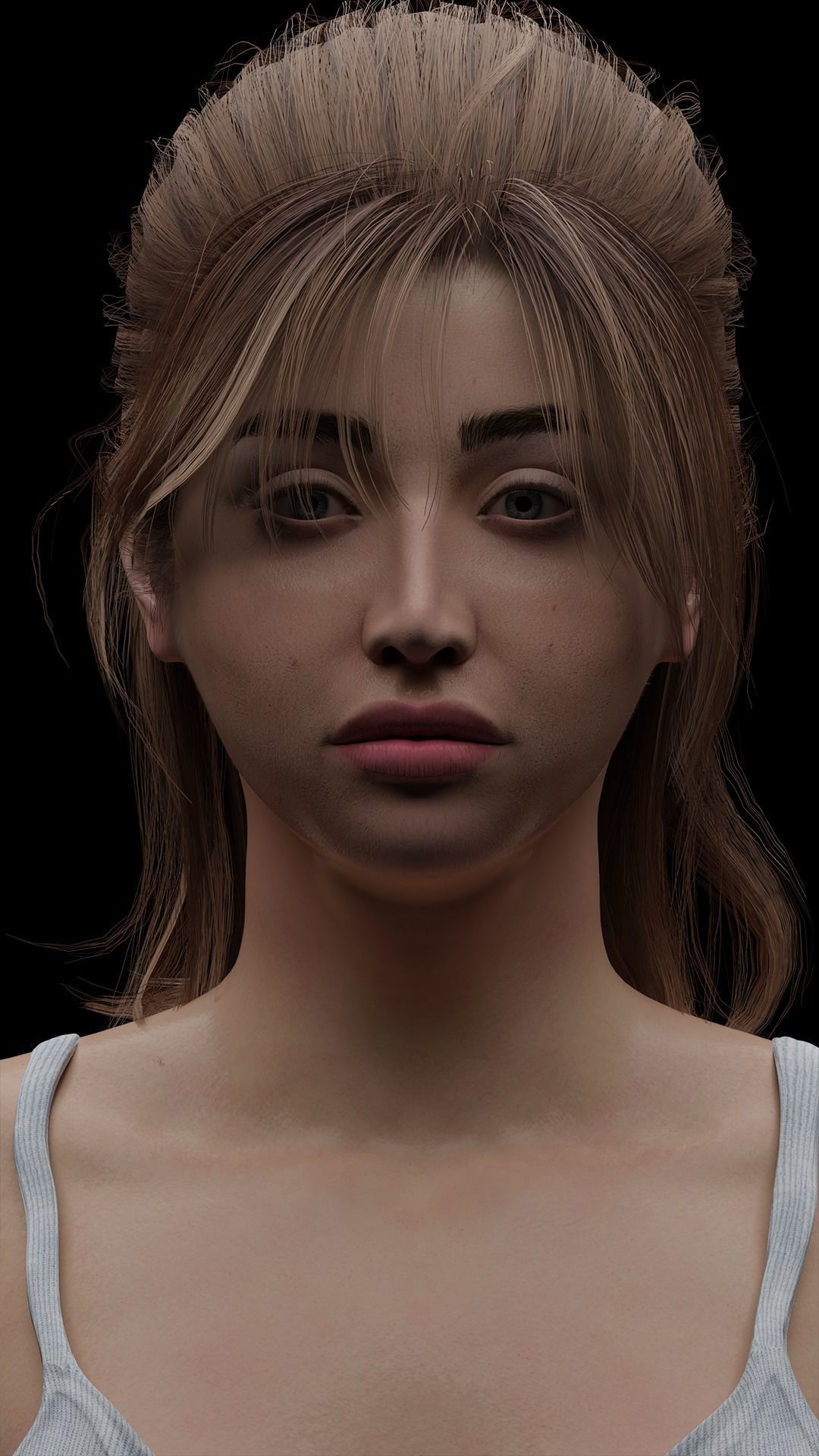 Realistic Female Rigged - Nude Girl - Advanced Body Rig Low-poly 3D model_17