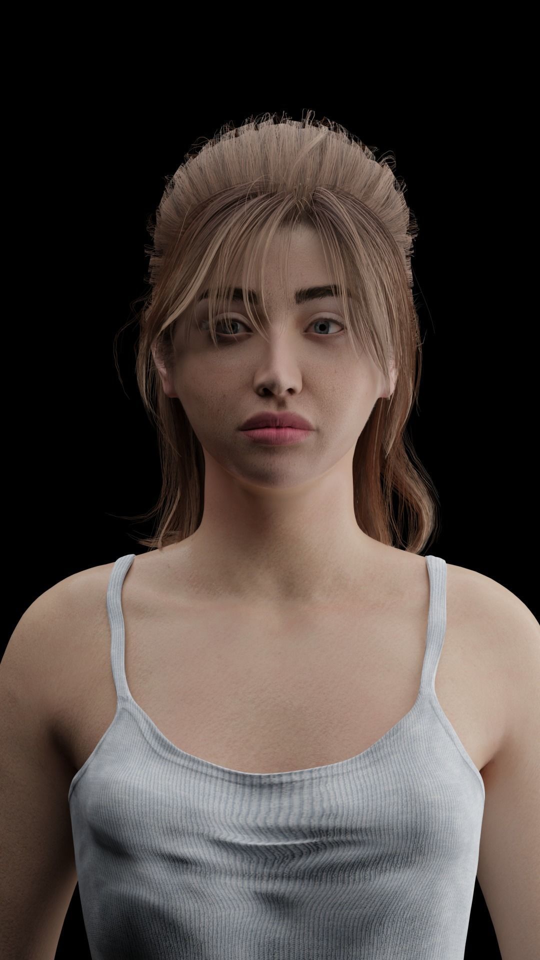 Realistic Female Rigged - Nude Girl - Advanced Body Rig Low-poly 3D model_16