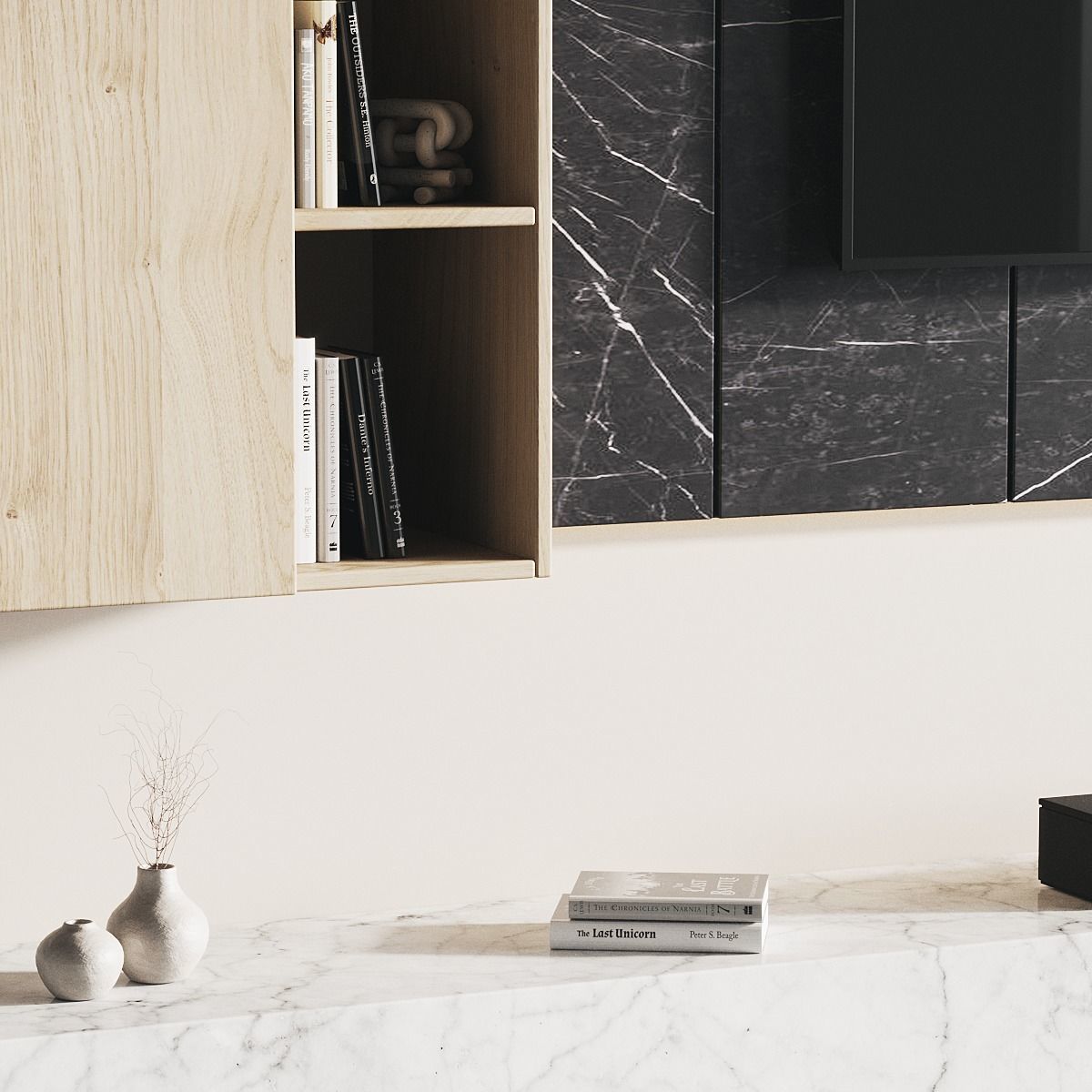 Tv Wall Set 044 3D model_2