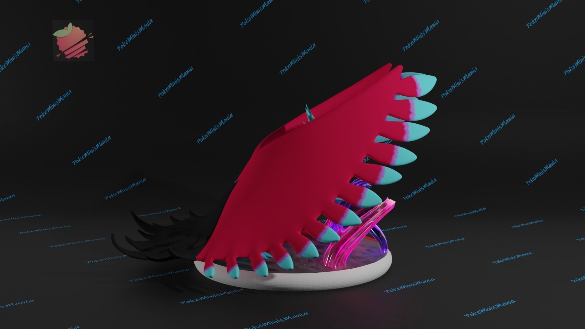 Roaring moon presupported 3D print model 3D print model_2