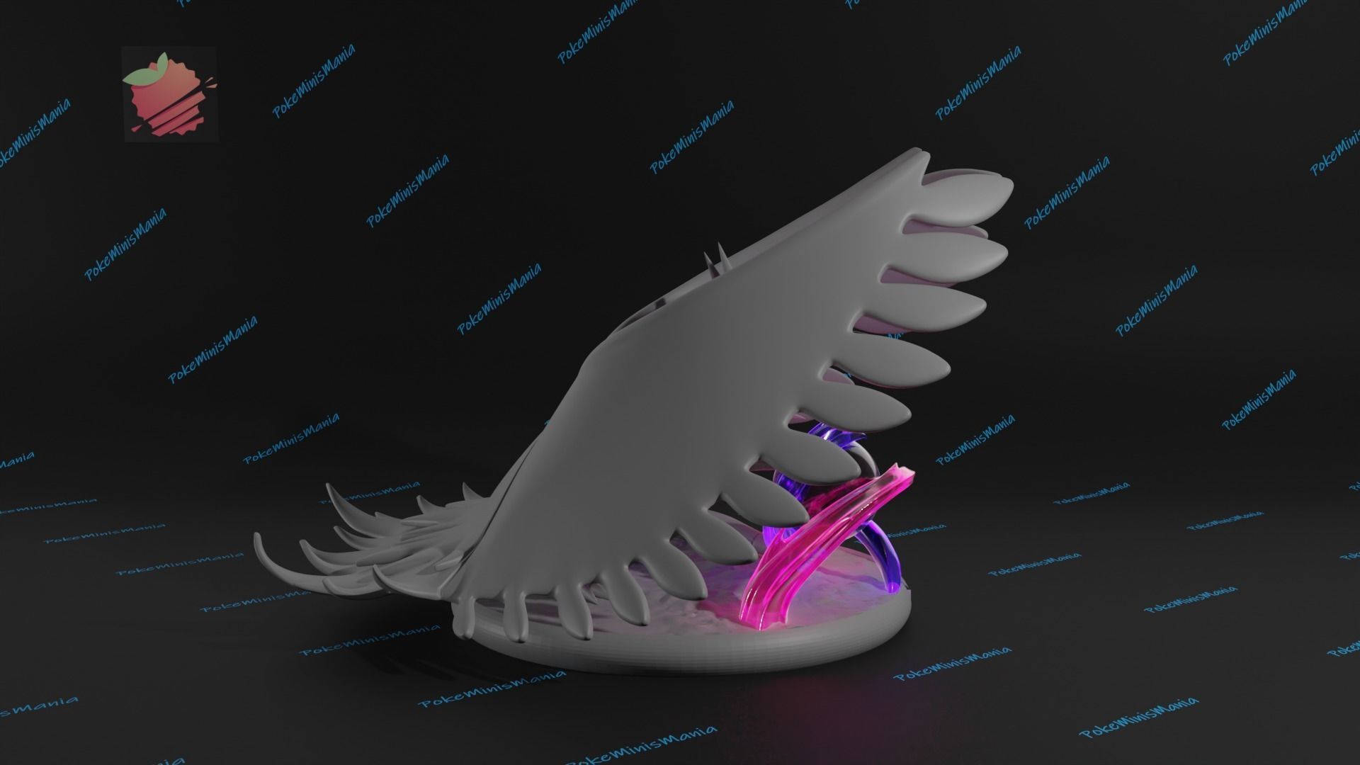 Roaring moon presupported 3D print model 3D print model_6