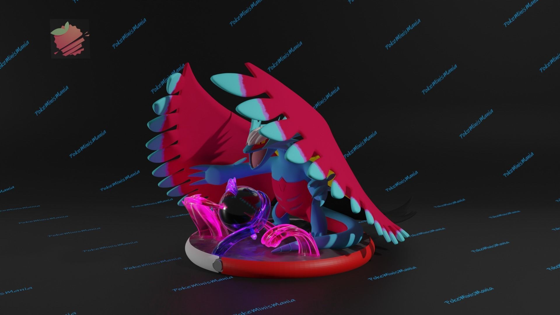 Roaring moon presupported 3D print model 3D print model_1