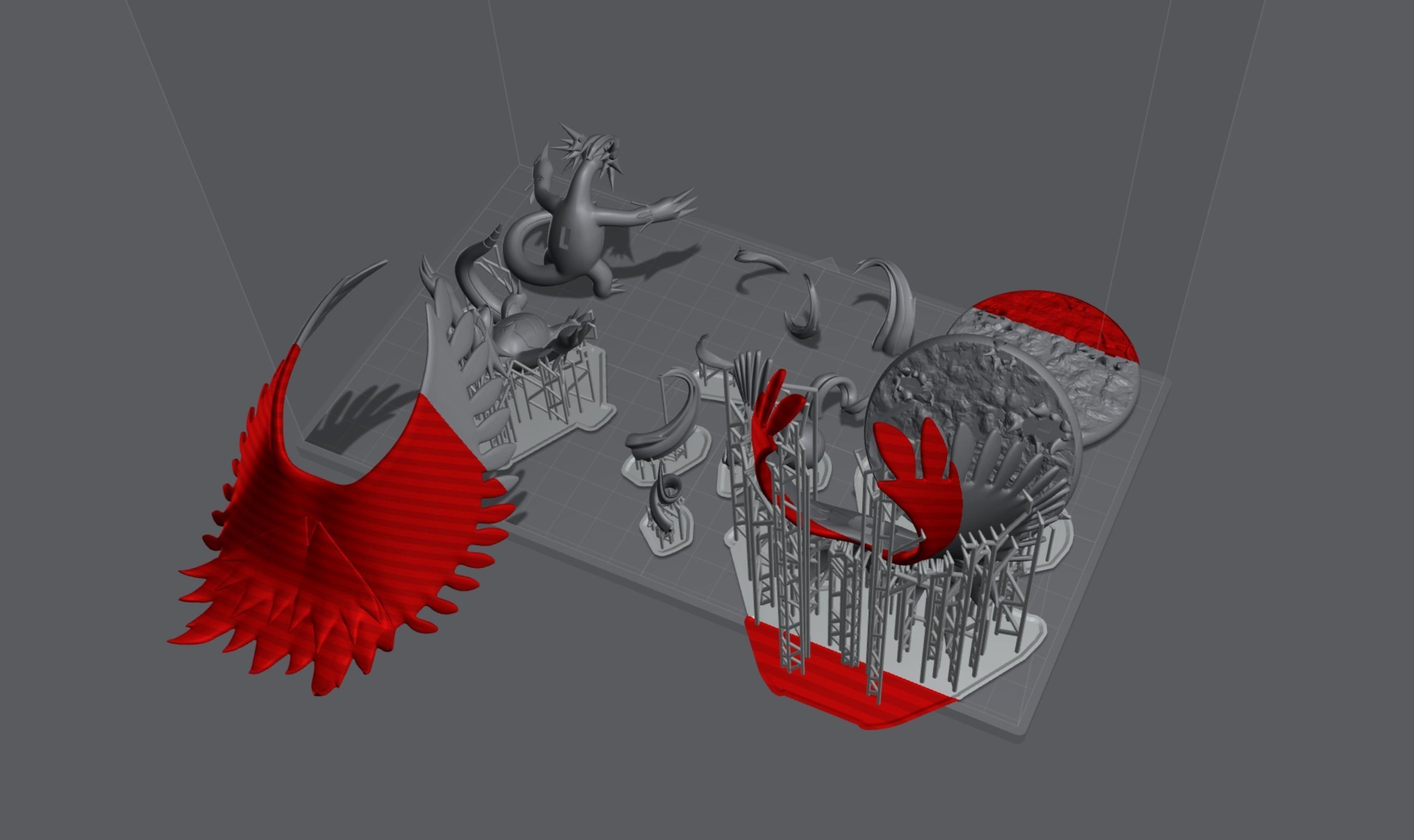 Roaring moon presupported 3D print model 3D print model_9