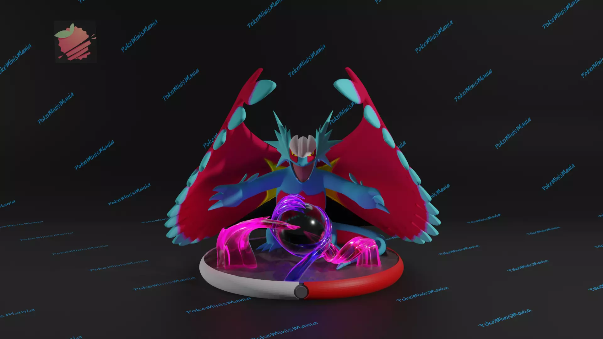 Roaring moon presupported 3D print model 3D print model_0