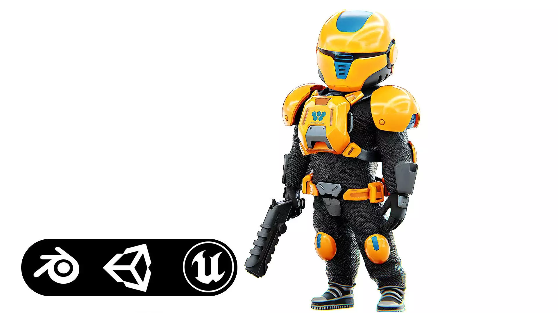 TOON TROOPER AHILON Rigged for Unreal Engine - Unity - MIXAMO 3D model_0