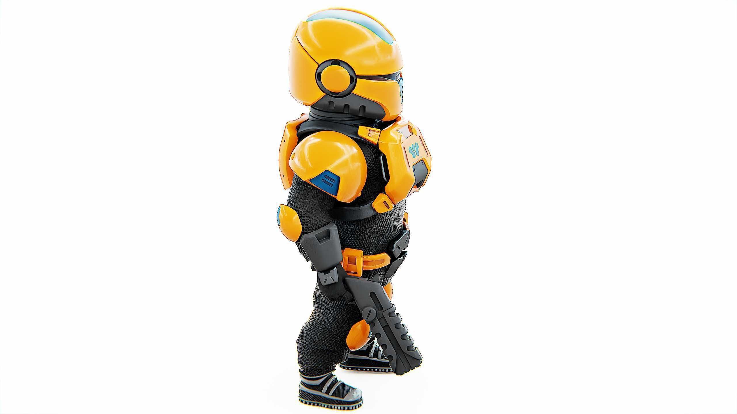 TOON TROOPER AHILON Rigged for Unreal Engine - Unity - MIXAMO 3D model_4