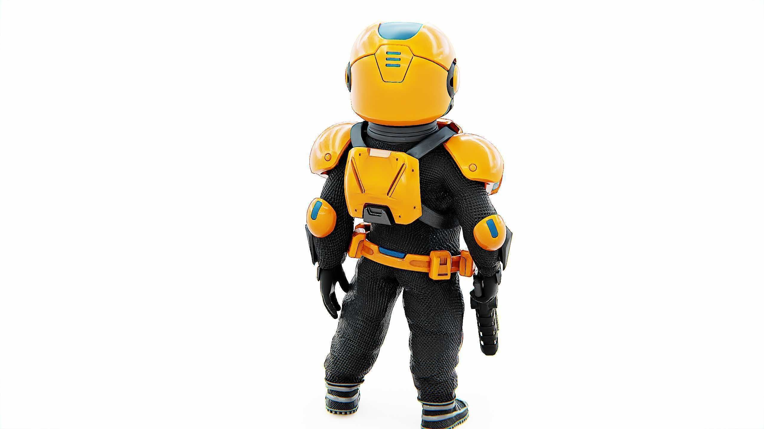 TOON TROOPER AHILON Rigged for Unreal Engine - Unity - MIXAMO 3D model_9