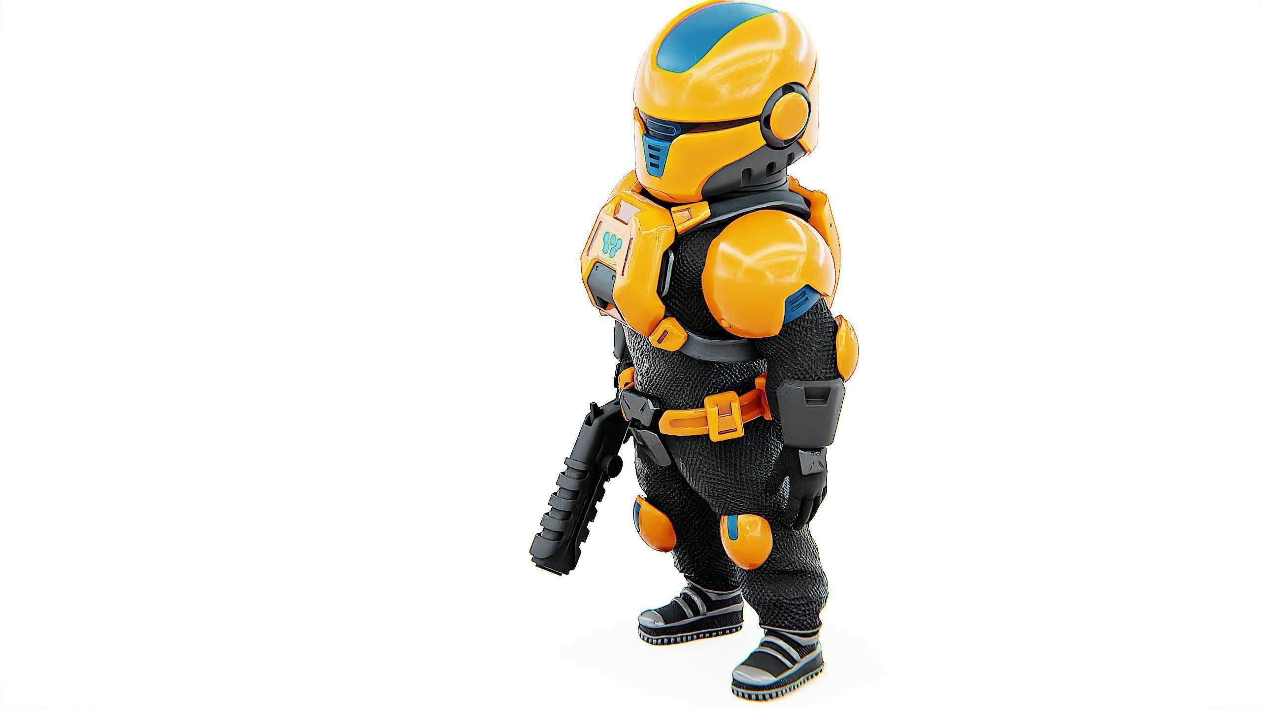 TOON TROOPER AHILON Rigged for Unreal Engine - Unity - MIXAMO 3D model_17