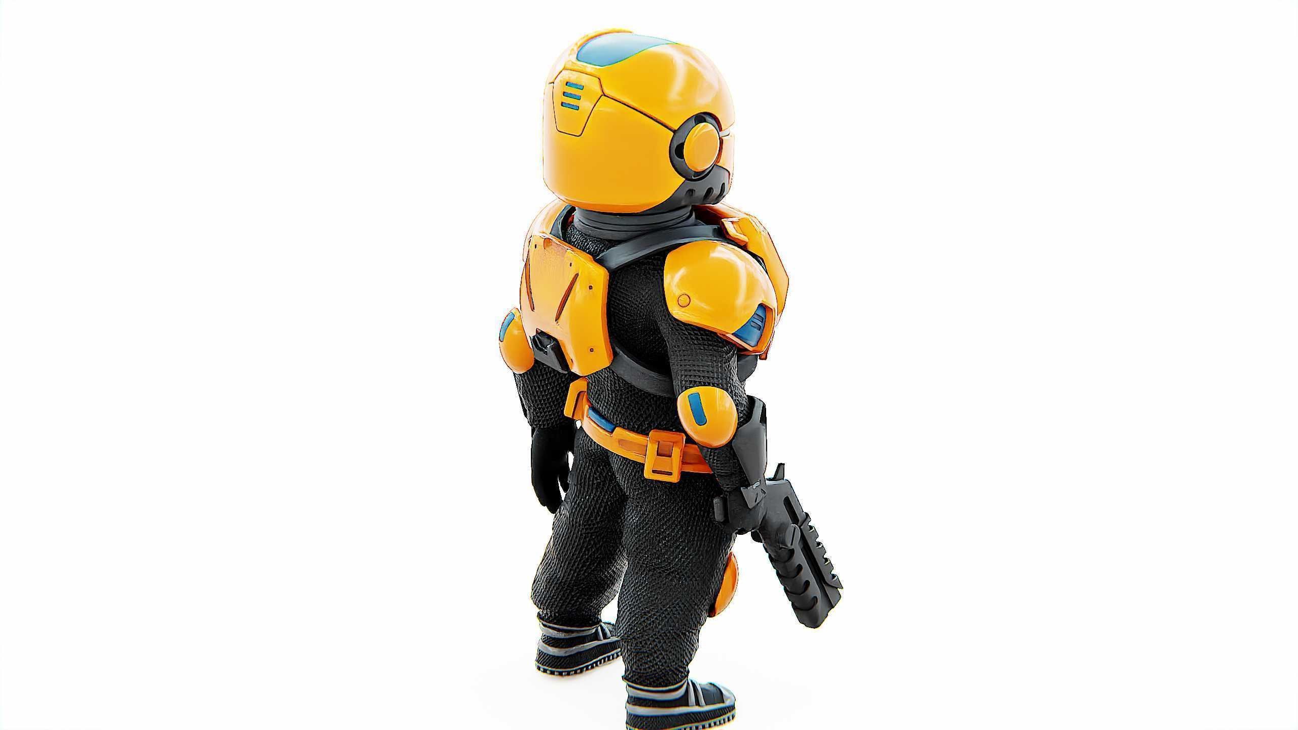 TOON TROOPER AHILON Rigged for Unreal Engine - Unity - MIXAMO 3D model_7