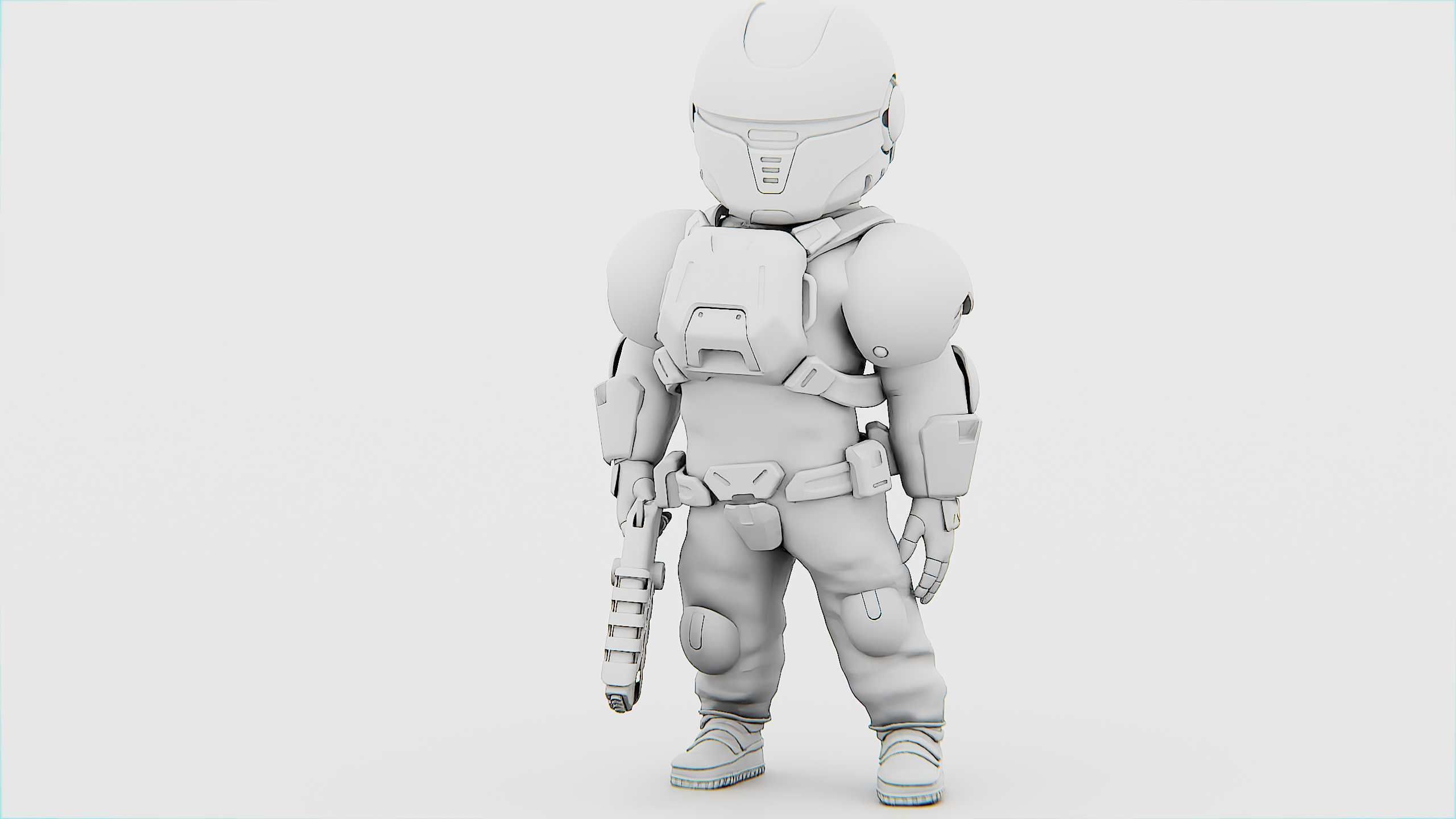 TOON TROOPER AHILON Rigged for Unreal Engine - Unity - MIXAMO 3D model_32