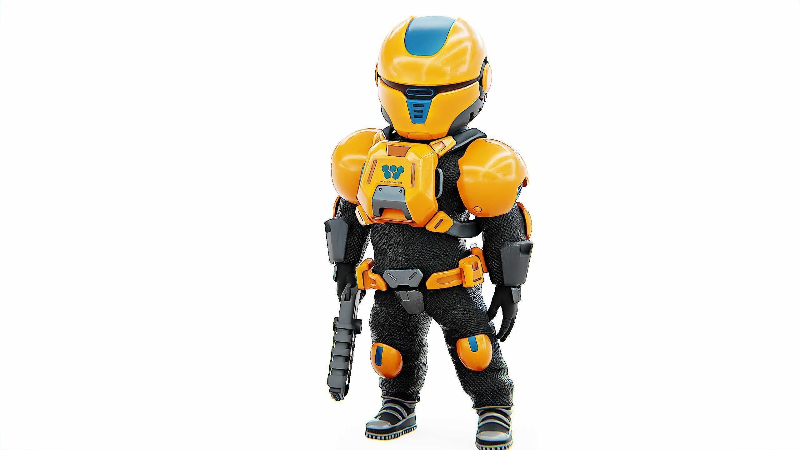 TOON TROOPER AHILON Rigged for Unreal Engine - Unity - MIXAMO 3D model_19