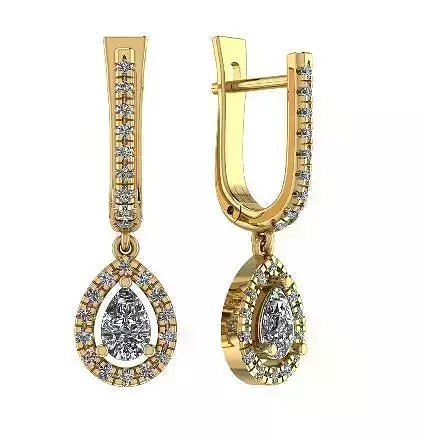 Earrings Pear Model 5692