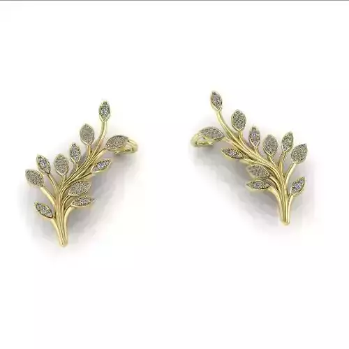 Earrings flower Model 5686