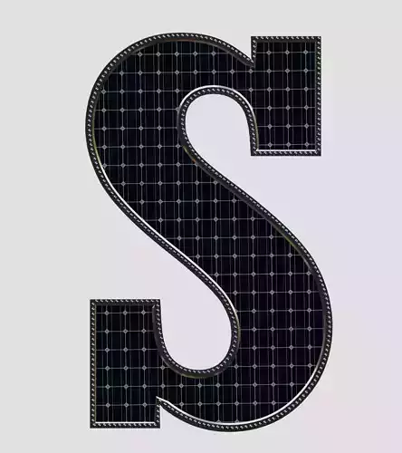 Solar Panel Letter - S