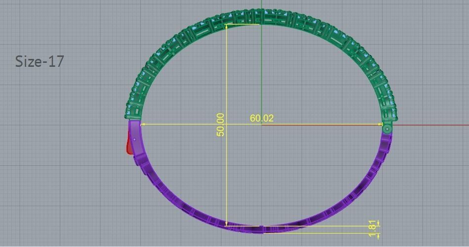 Bracelet Size17 Model 5665 3D print model_5