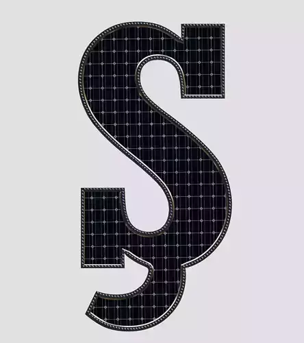 Solar Panel Letter - S