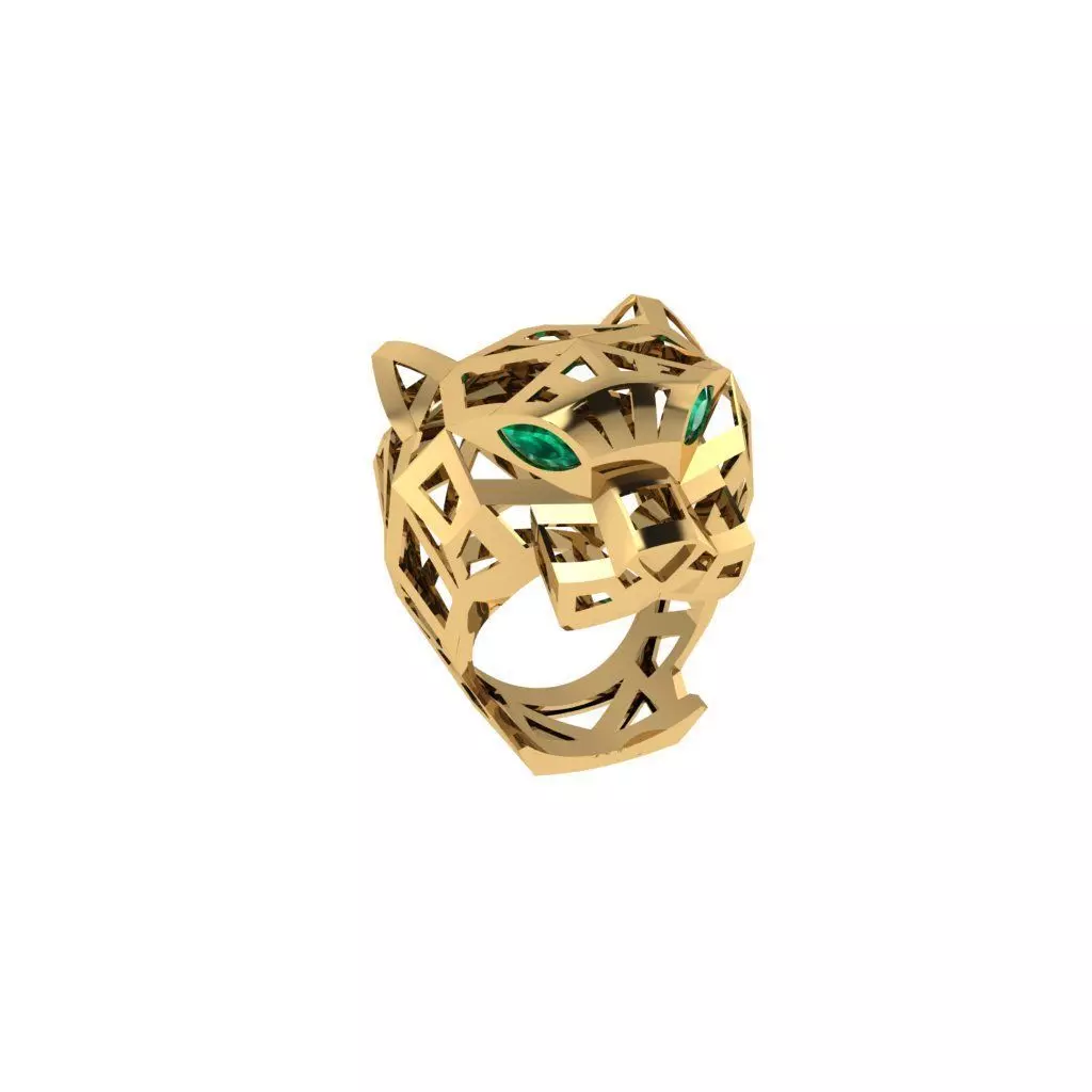 panther pantera ring 3D print model