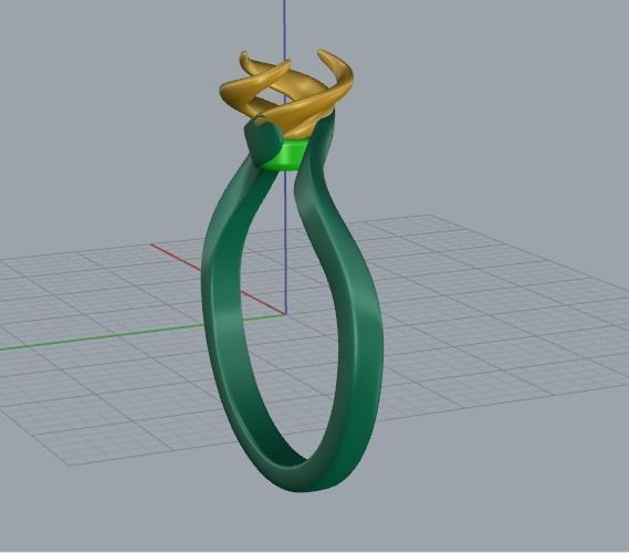 Solitaire ring Model 5642 3D print model_3