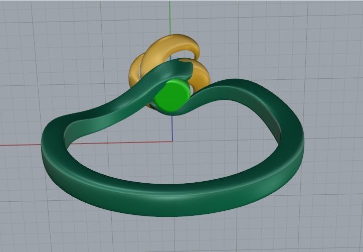 Solitaire ring Model 5642 3D print model_4