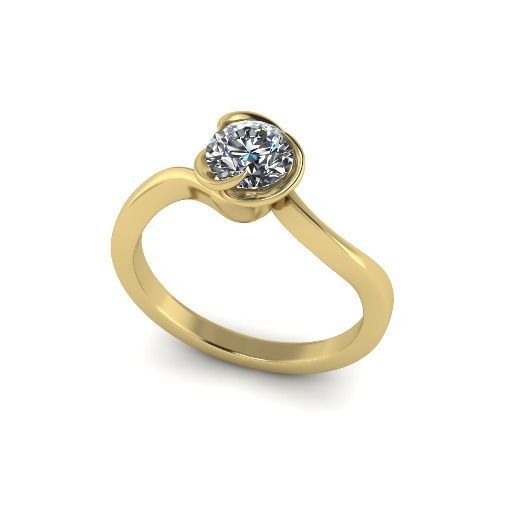Solitaire ring Model 5642 3D print model_1
