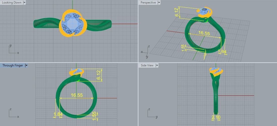 Solitaire ring Model 5642 3D print model_5