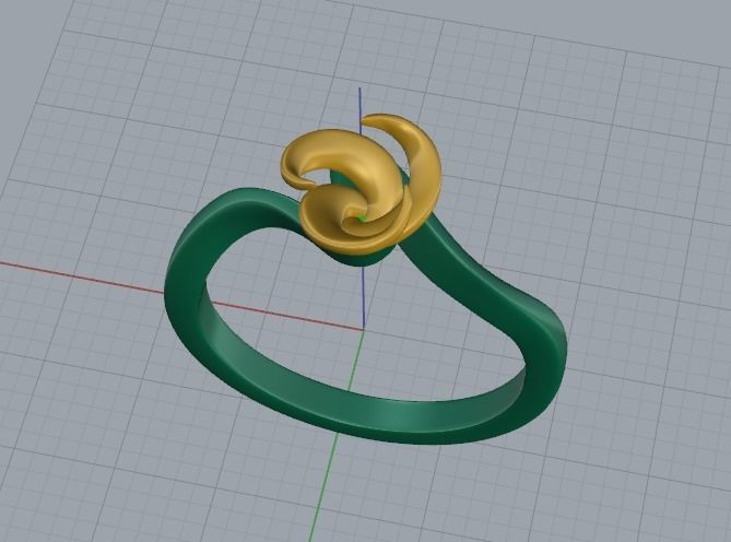 Solitaire ring Model 5642 3D print model_2
