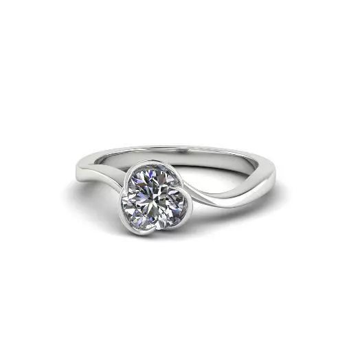 Solitaire ring Model 5642 3D print model_0