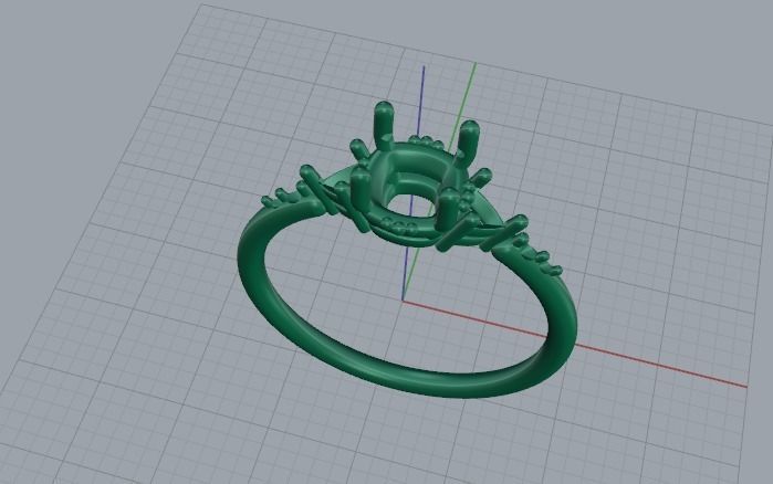 Solitaire ring Model 5734 3D print model_2