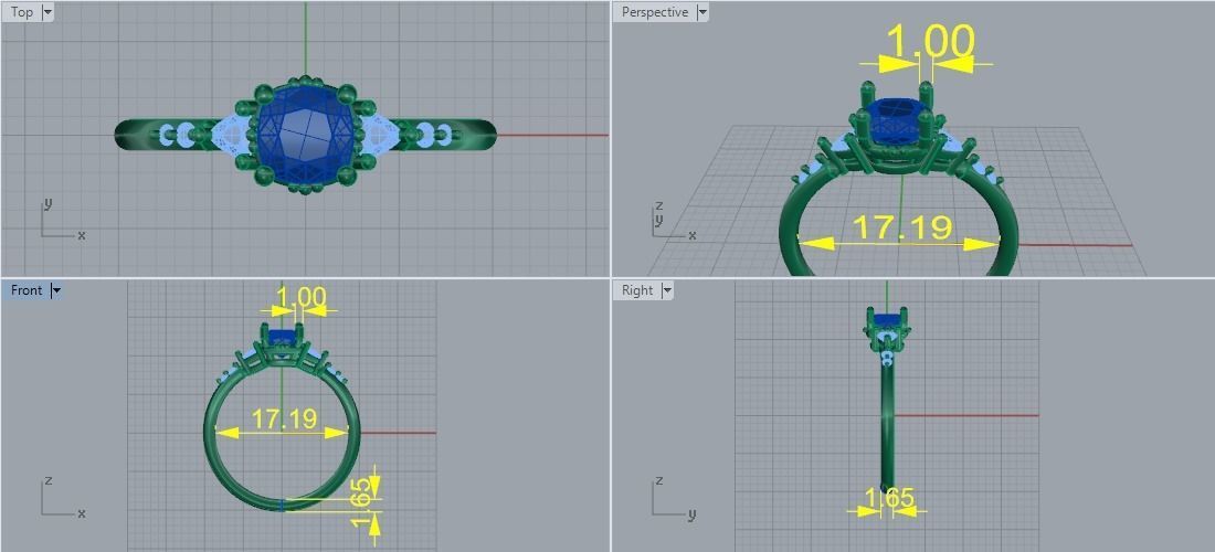 Solitaire ring Model 5734 3D print model_5