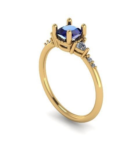Solitaire ring Model 5734 3D print model_1