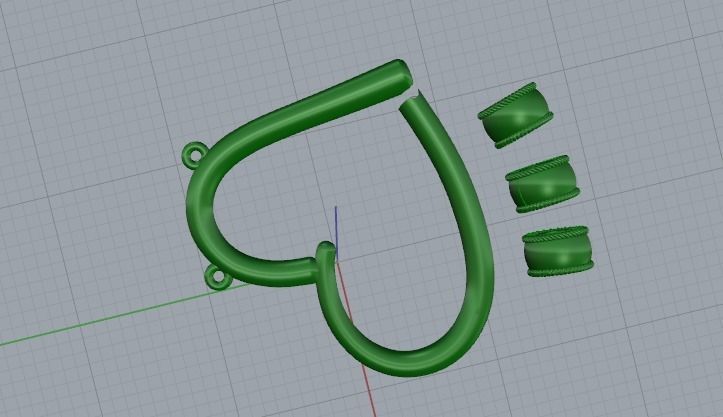 Heart Pendant Model 5733 3D print model_5