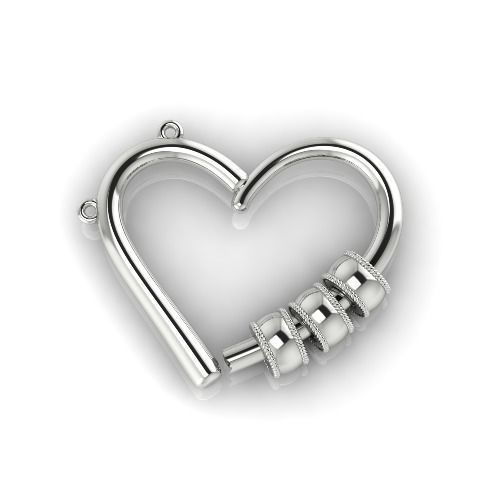 Heart Pendant Model 5733 3D print model_1