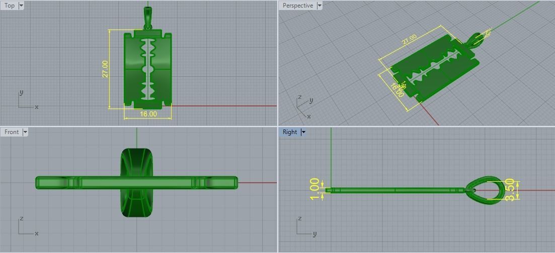 Pendant blade Model 5731 3D print model_6
