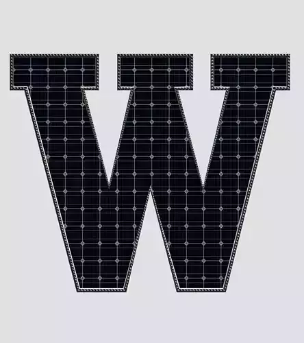 Solar Panel Letter - W
