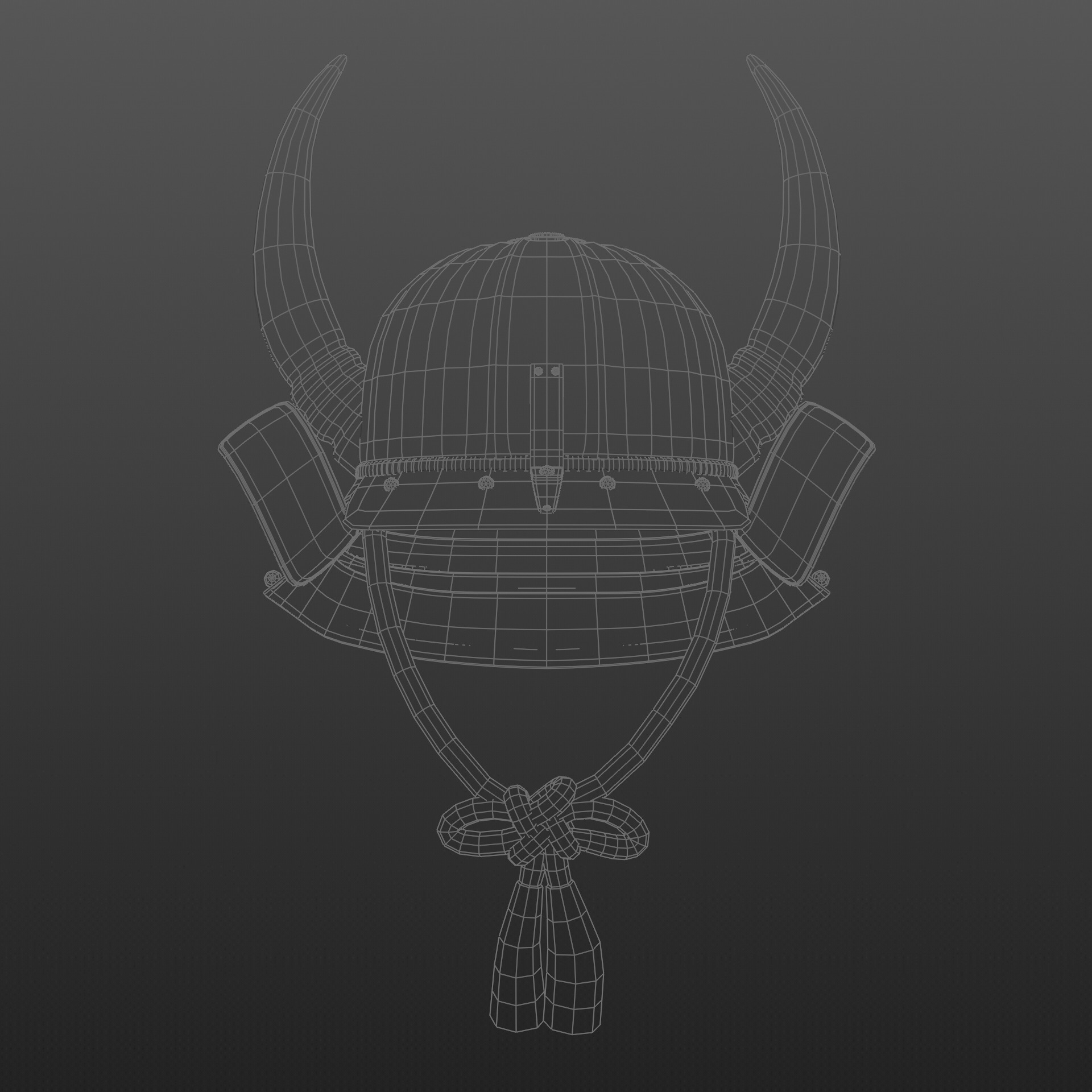 SamuraiHelmet Low-poly 3D model_2