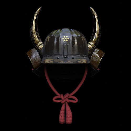SamuraiHelmet Low-poly 3D model
