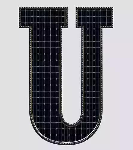 Solar Panel Letter - U
