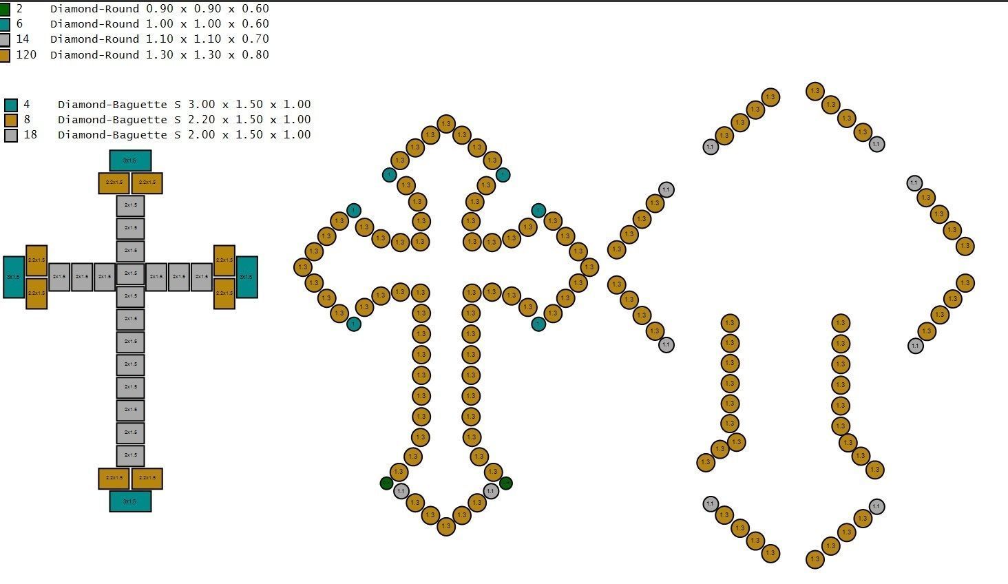 Custom Syriac Cross Diamond Ring - Crucifixion Cross Ring 3D print model_16