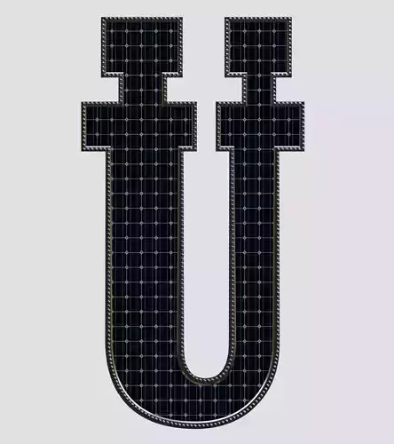 Solar Panel Letter - U