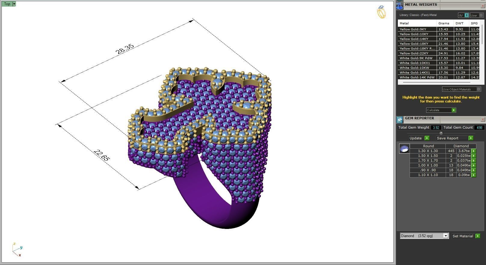 Custom Chrome Hearts Cross Diamond Ring - Crucifixion Cross Ring 3D print model_6