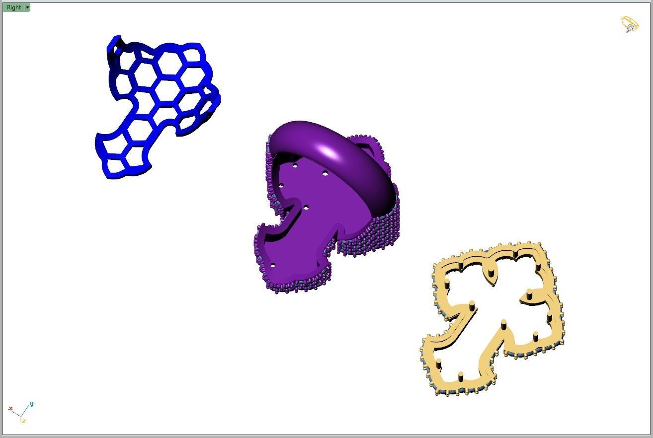 Custom Chrome Hearts Cross Diamond Ring - Crucifixion Cross Ring 3D print model_11